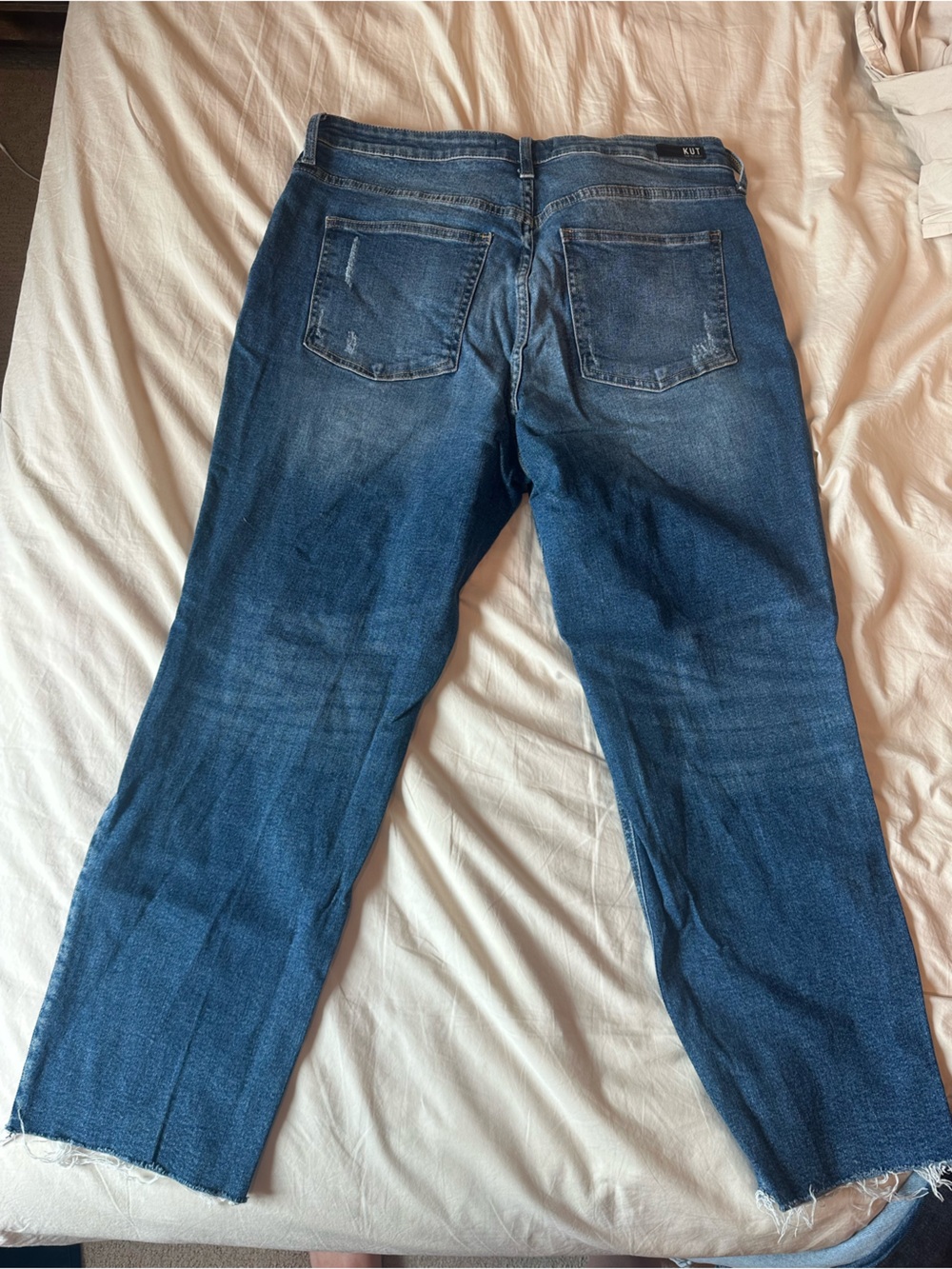Kut from the Kloth Dark Blue Cropped Straight Jeans